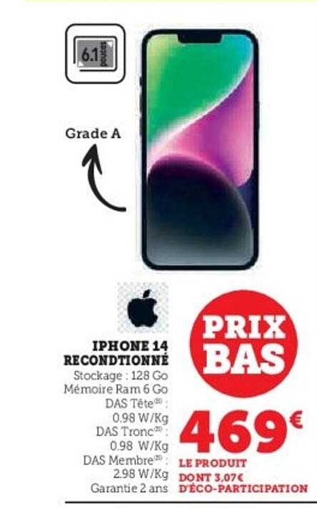 IPHONE 14 RECONDITIONNÉ
