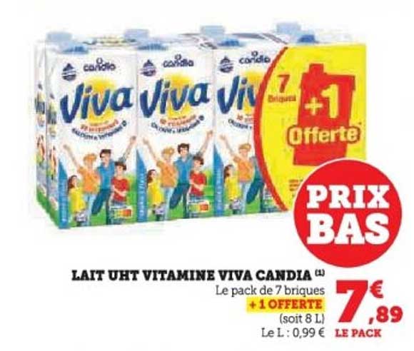 LAIT UHT VITAMINE VIVA CANDIA