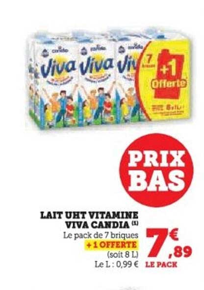 LAIT UHT VITAMINE VIVA CANDIA
