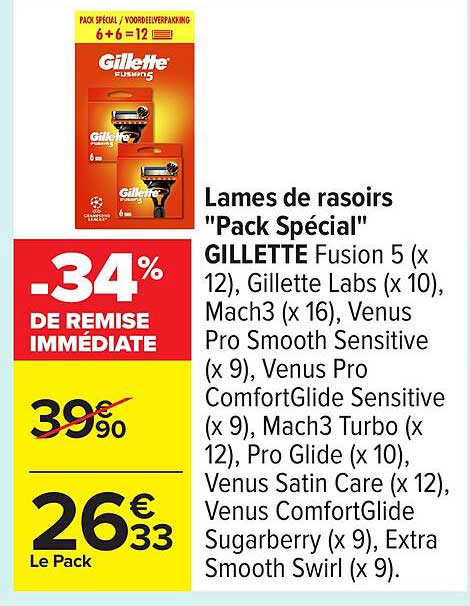 Lames de rasoirs "Pack Spécial"