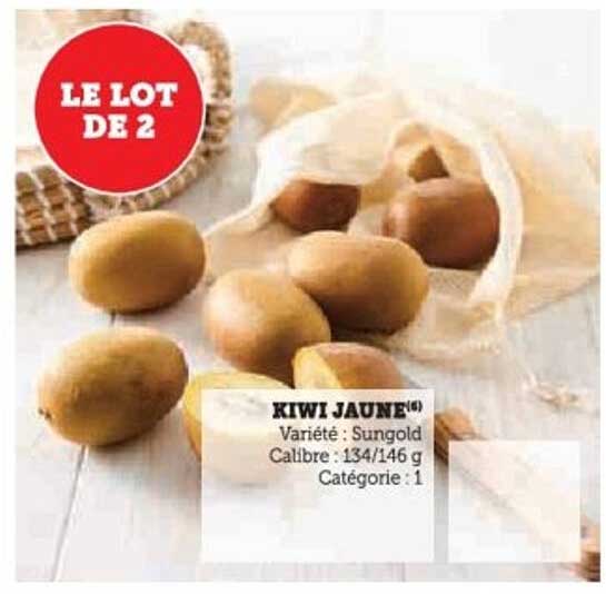 LE LOT DE 2 KIWI JAUNE