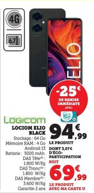 LOGICOM LOCIOM ELIO BLACK