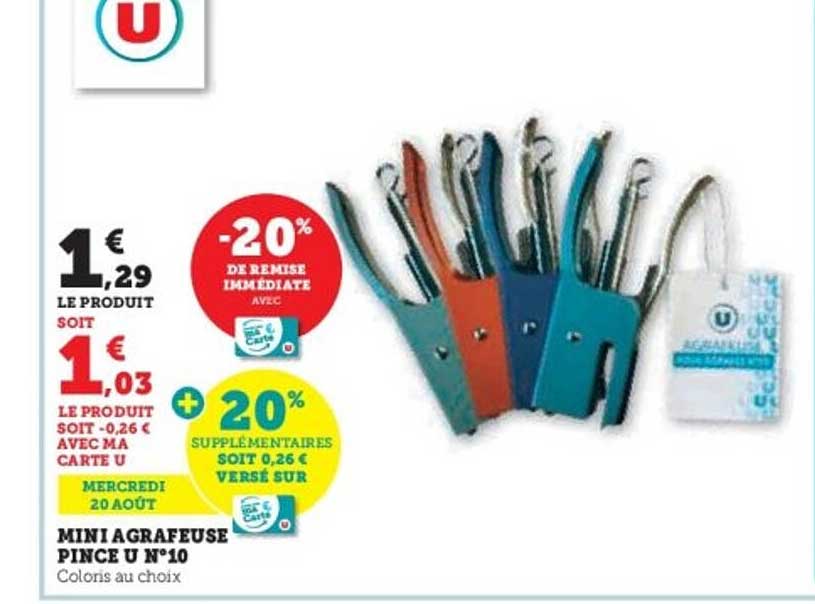 MINI AGRAFEUSE PINCE U N°10