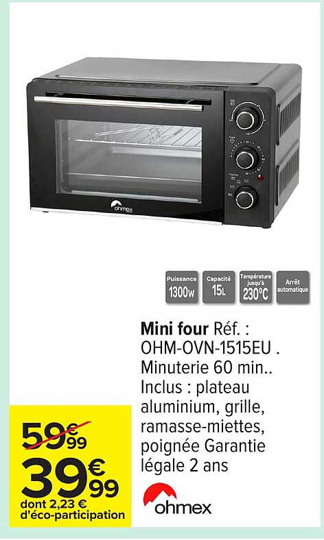 Mini four Réf. : OHM-OVN-1515EU