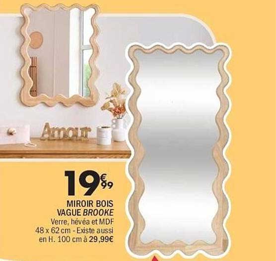 MIROIR BOIS VAGUE BROOKE
