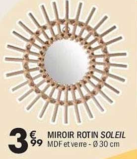 MIROIR ROTIN SOLEIL