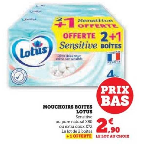 MOUCHOIRS BOITES LOTUS