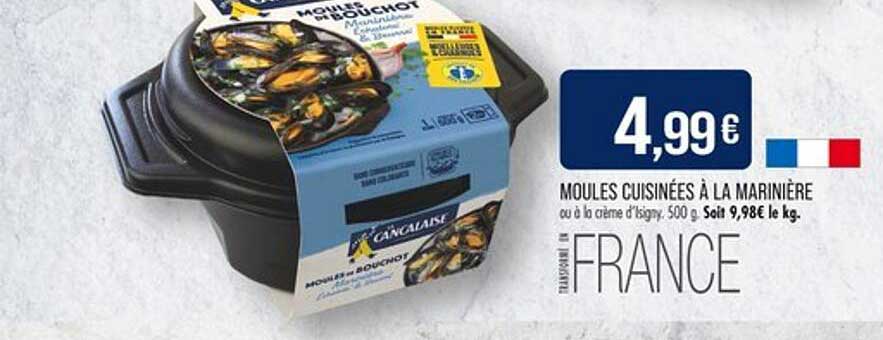 MOULES CUISINÉES À LA MARINIÈRE
