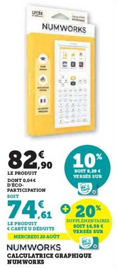 NUMWORKS CALCULATRICE GRAPHIQUE NUMWORKS