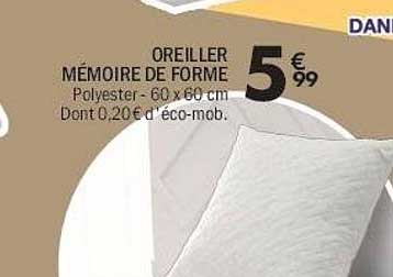 OREILLER MÉMOIRE DE FORME