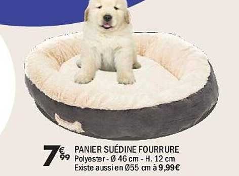 PANIER SUÉDINE FOURRURE