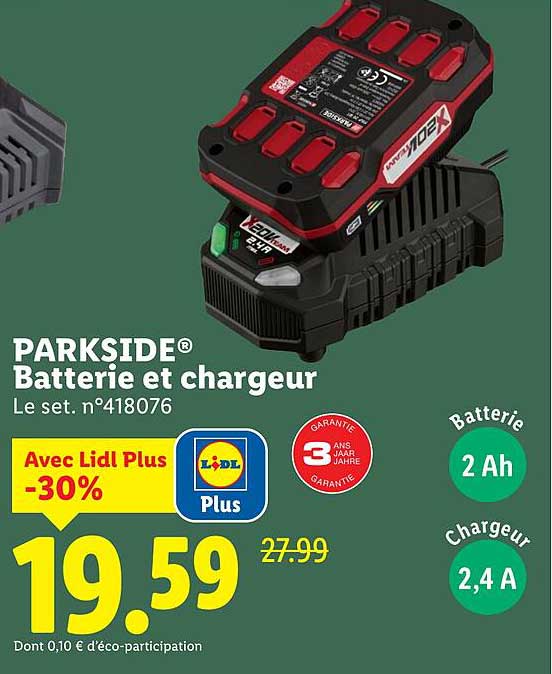PARKSIDE® Batterie et chargeur