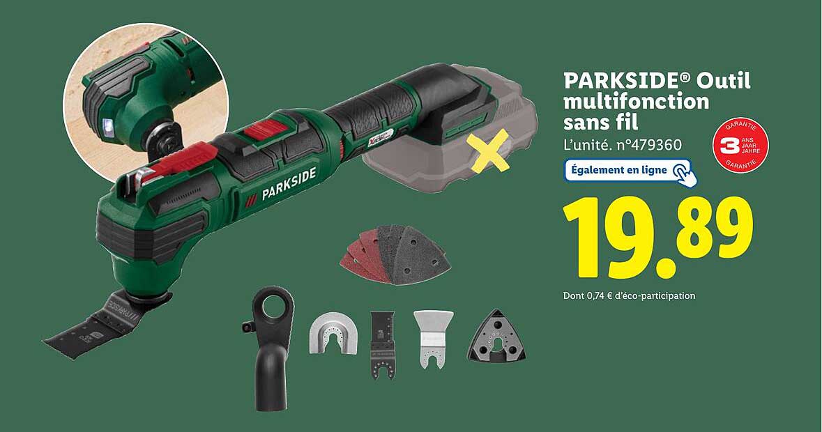 PARKSIDE® Outil multifonction sans fil