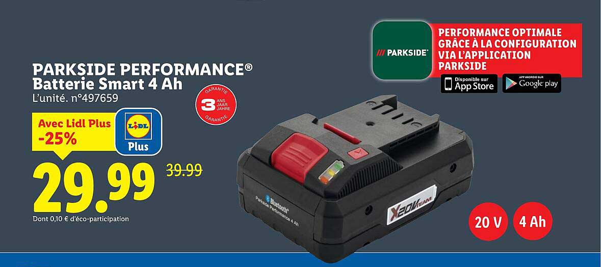 PARKSIDE PERFORMANCE® Batterie Smart 4 Ah
