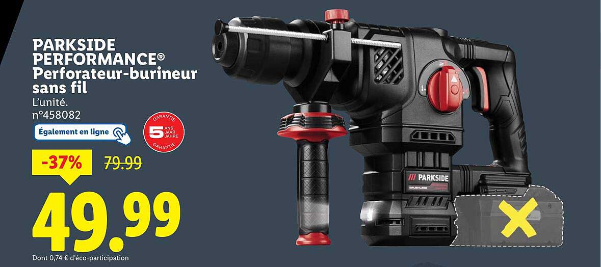 PARKSIDE PERFORMANCE® Perforateur-burineur sans fil