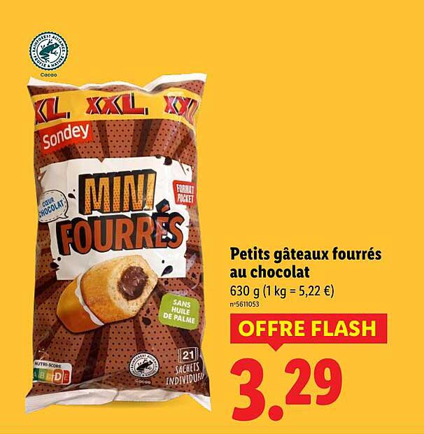 Petits gâteaux fourrés au chocolat