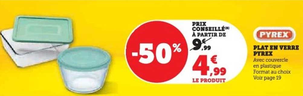 Plat en verre Pyrex