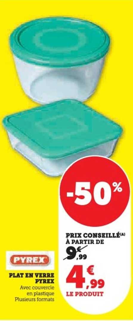 Plat en verre Pyrex