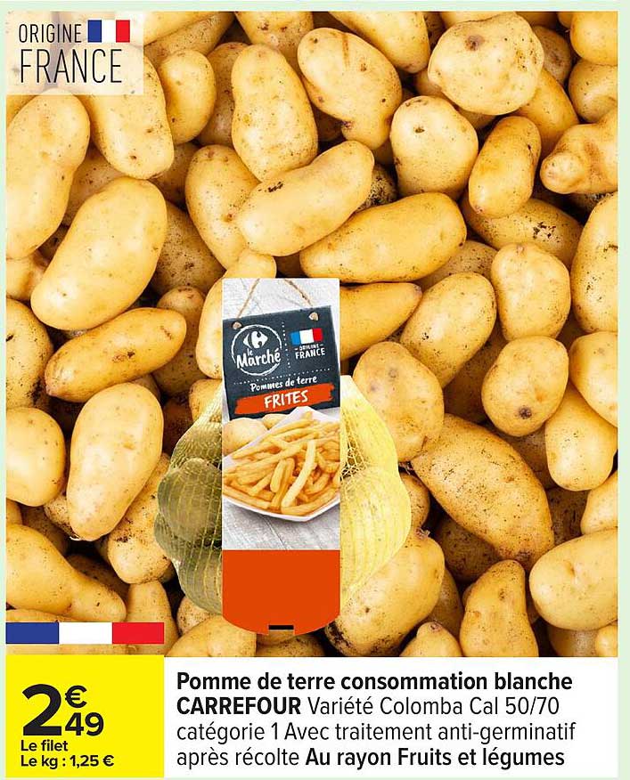 Pomme de terre consommation blanche CARREFOUR