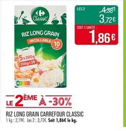 RIZ LONG GRAIN CARREFOUR CLASSIC