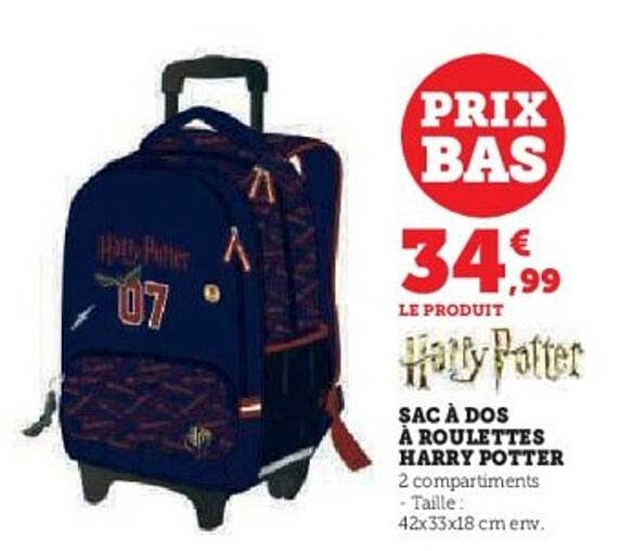 SAC À DOS À ROULETTES HARRY POTTER
