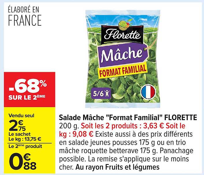 Salade Mâche "Format Familial" FLORETTE