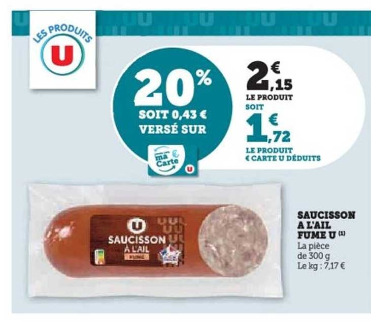 SAUCISSON A L'AIL FUME U