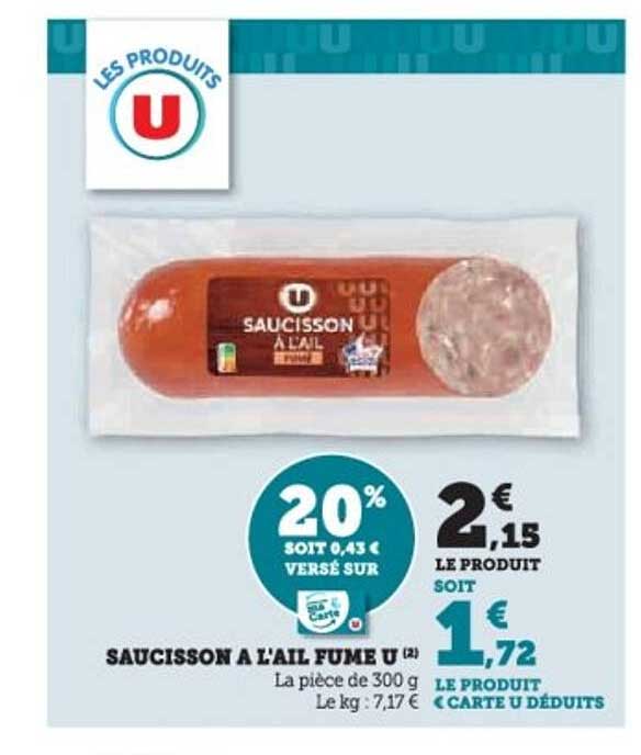 SAUCISSON A L'AIL FUME U