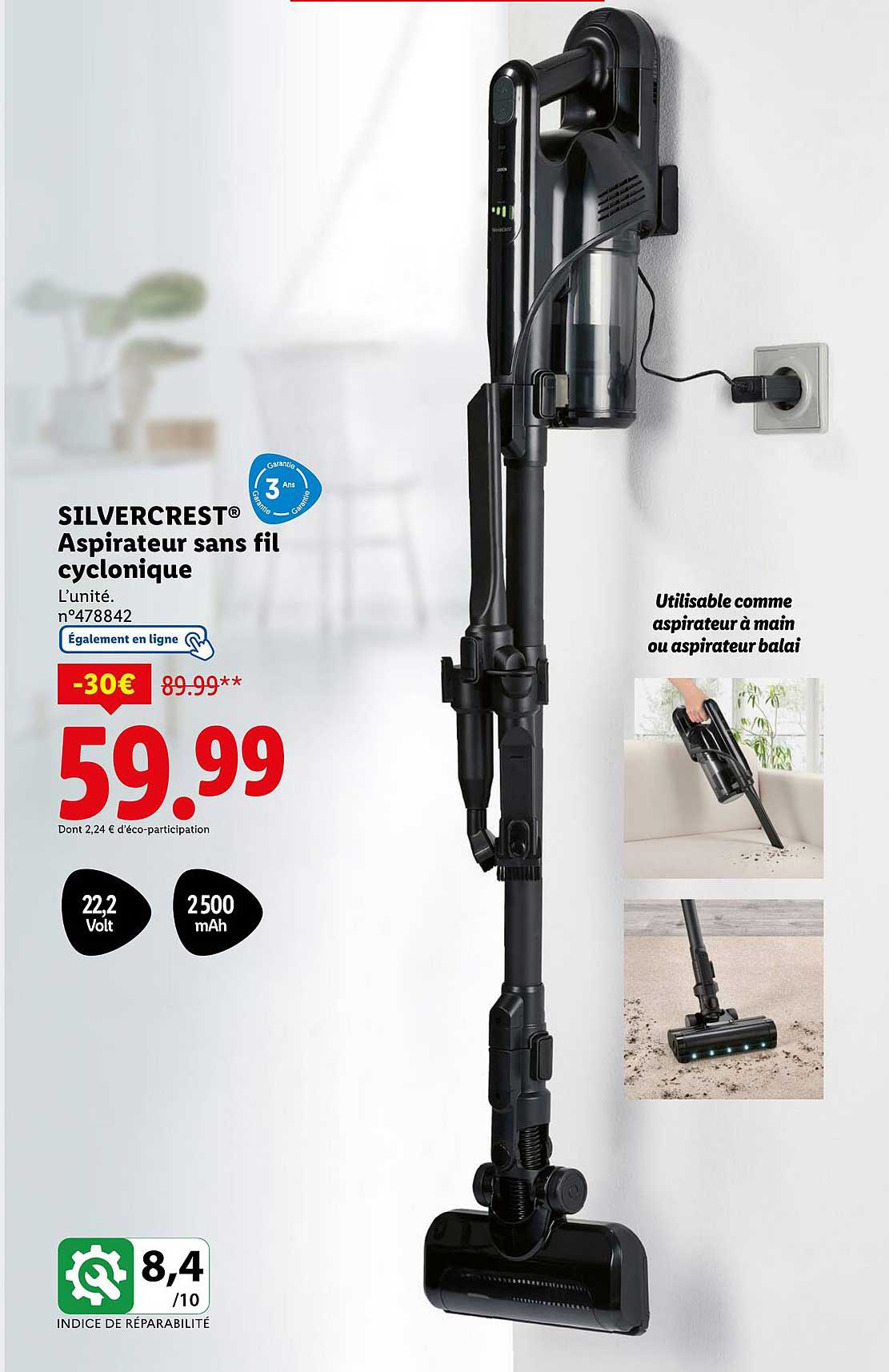 SILVERCREST® Aspirateur sans fil cyclonique