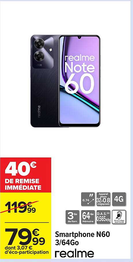 Smartphone N60 3/64Go