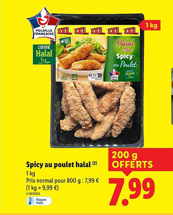 Spicy au poulet halal