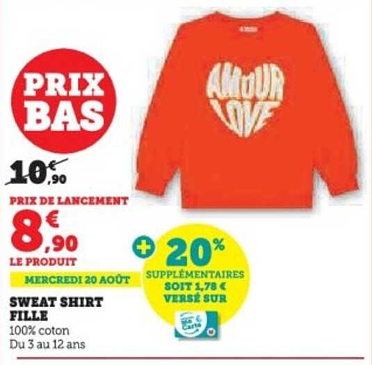 SWEAT SHIRT FILLE