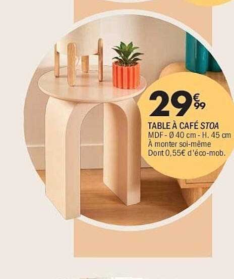 TABLE À CAFÉ STOA