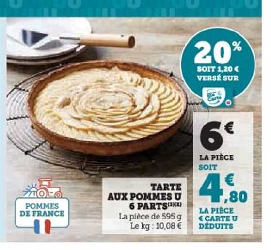 TARTE AUX POMMES U 6 PARTS