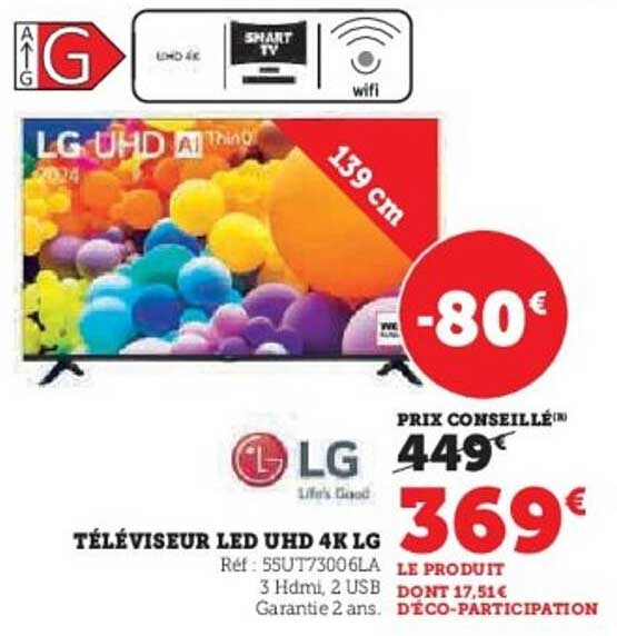 TÉLÉVISEUR LED UHD 4K LG