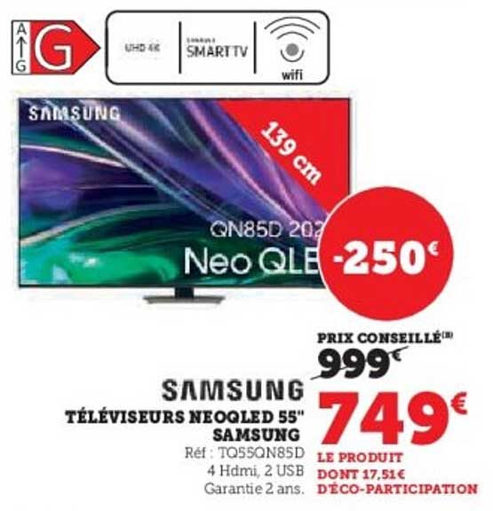 Téléviseurs Neo QLED 55" SAMSUNG