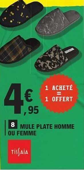 8 MULE PLATE HOMME OU FEMME