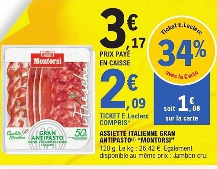 ASSIETTE ITALIENNE GRAN ANTIPASTO(2) "MONTORSI"