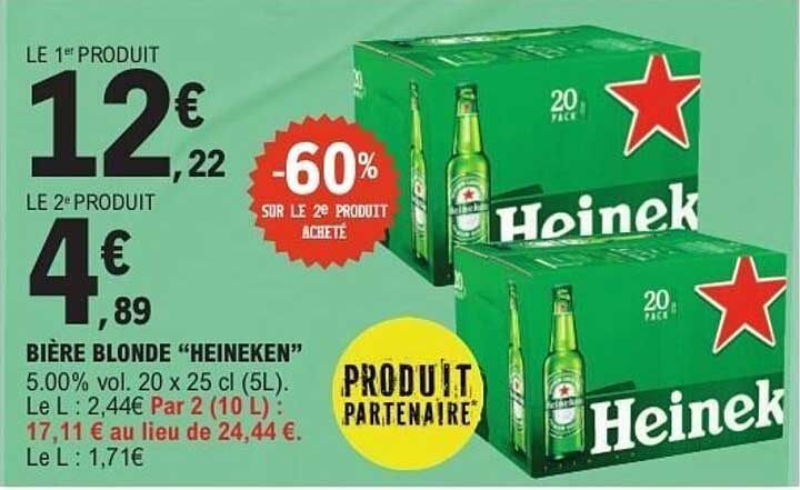 BIÈRE BLONDE “HEINEKEN”