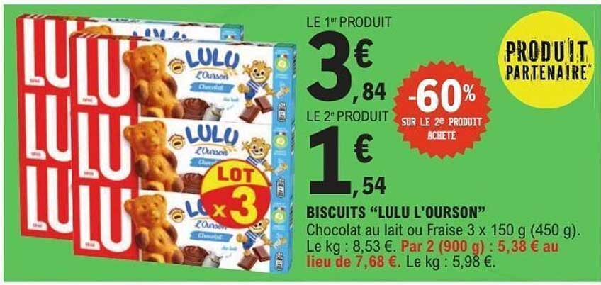 BISCUITS "LULU L'OURSON"