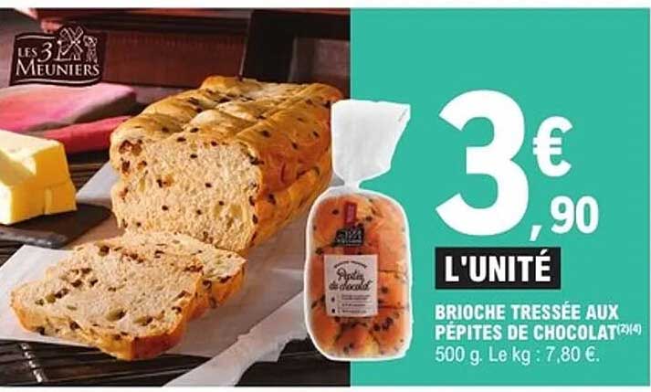 Brioche tressée aux pépites de chocolat