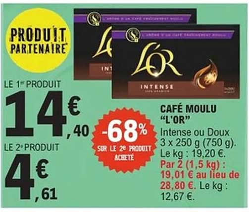 CAFÉ MOULU “L’OR”