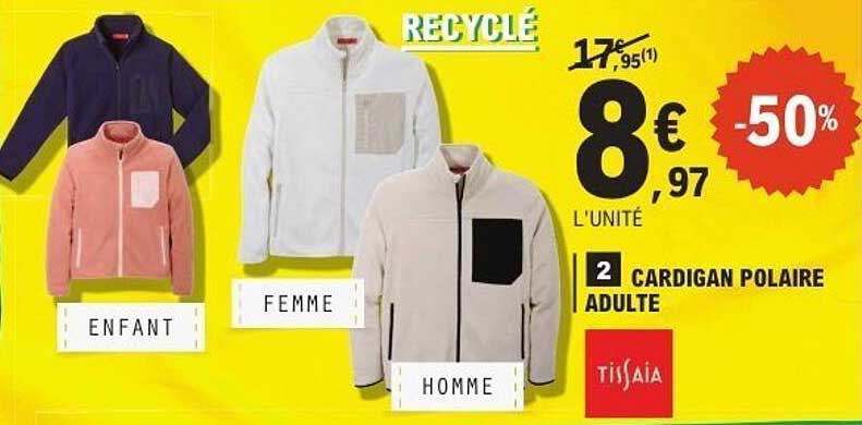 CARDIGAN POLAIRE ADULTE