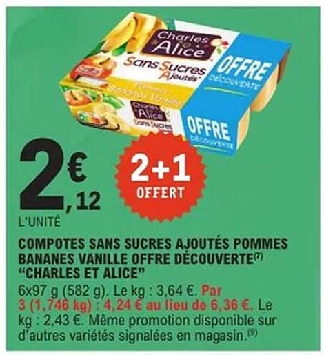 COMPOTES SANS SUCRES AJOUTÉS POMMES BANANES VANILLE