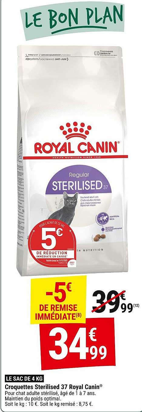 Croquettes Sterilised 37 Royal Canin