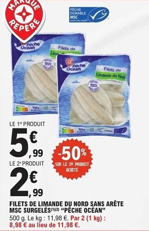 FILETS DE LIMANDE DU NORD SANS ARÊTE MSC SURGELÉS