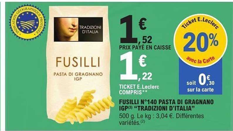 FUSILLI N°140 PASTA DI GRAGNANO IGP "TRADIZIONI D'ITALIA"
