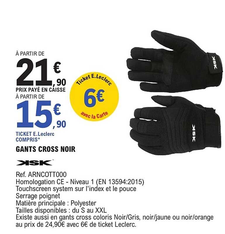 GANTS CROSS NOIR