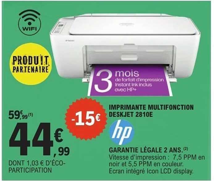 IMPRIMANTE MULTIFONCTION DESKJET 2810E