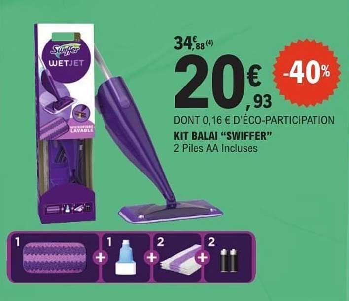 KIT BALAI “SWIFFER” 2 Piles AA Incluses